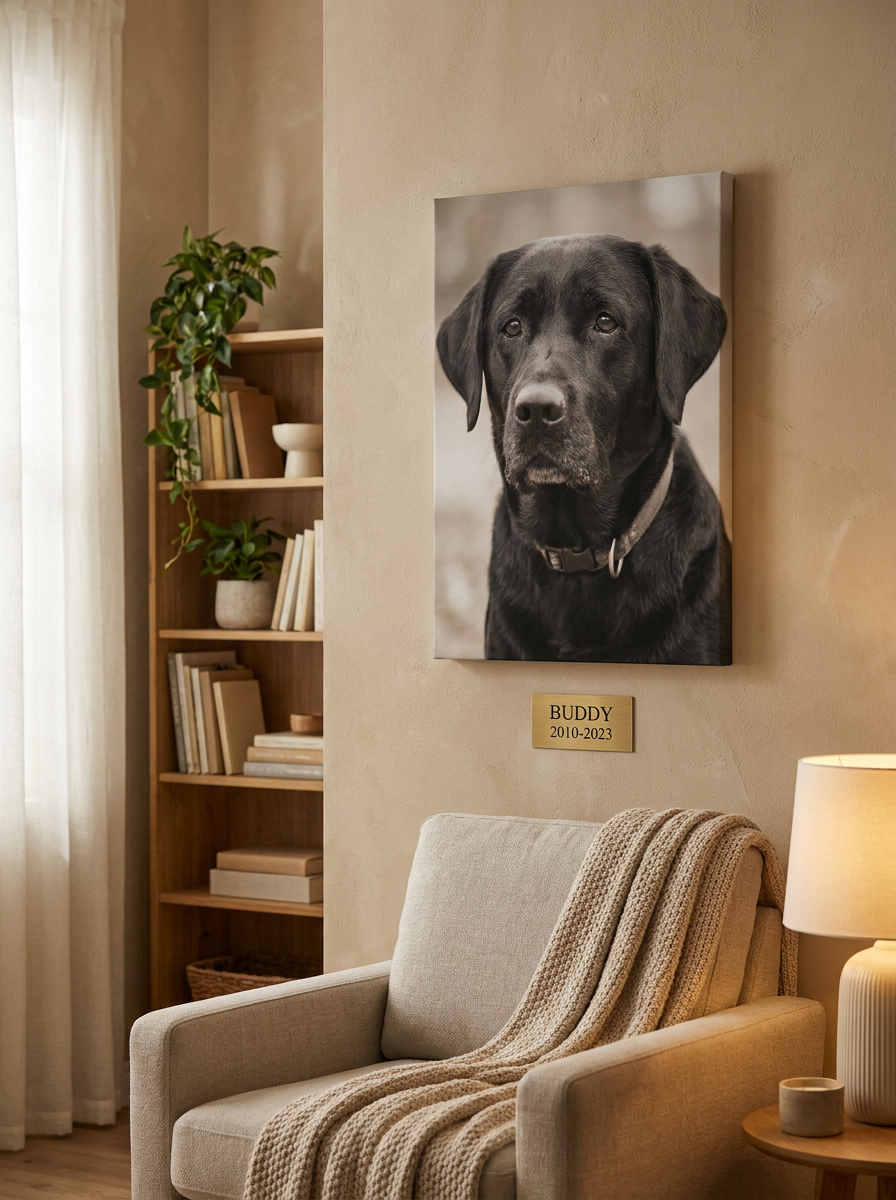 Portrait Toile — En mémoire de votre compagnon