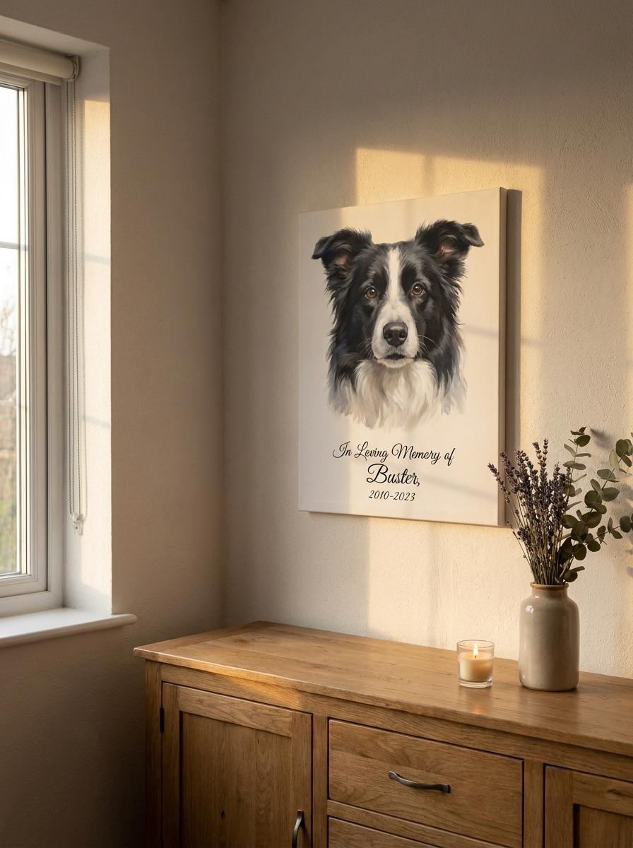 Portrait Toile — En mémoire de votre compagnon